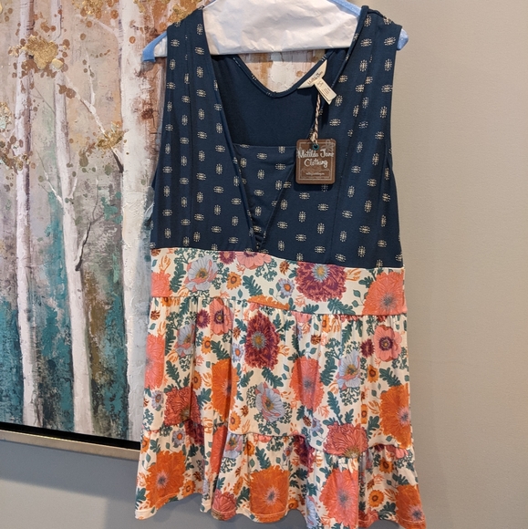 Matilda Jane *new!* Navy floral tank top